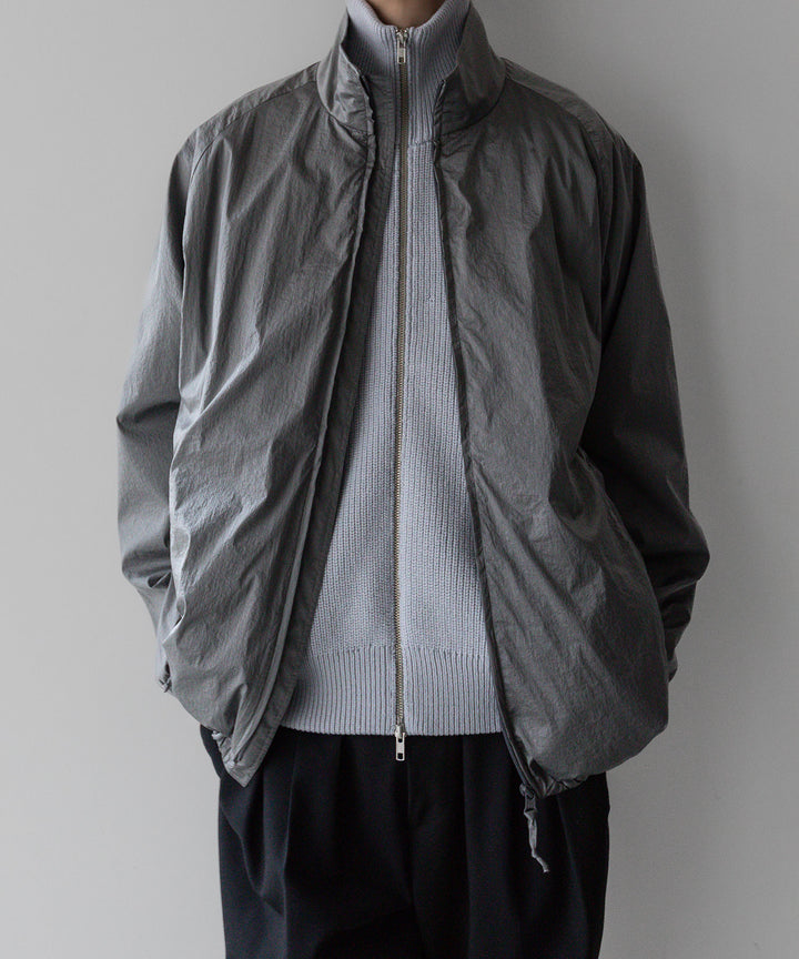 stein(シュタイン)の23AWコレクションWINDBREAKER STAND COLLAR JACKETのSILVER 公式通販サイトsession福岡セレクトショップ