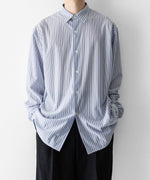 画像をギャラリービューアに読み込む, KANEMASA PHIL. カネマサフィルの46G STRIPE MODEST SHIRTのSAX BLACK公式通販session福岡セレクトショップ
