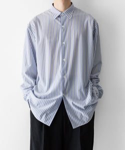 KANEMASA PHIL.】46G STRIPE MODEST SHIRT - SAX BLACK | 公式通販