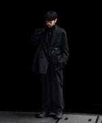 画像をギャラリービューアに読み込む, ssstein(シュタイン)のOVERSIZED SINGLE BREASTED LONG JACKET - BLACKの公式通販サイトsession福岡セレクトショップ
