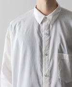 画像をギャラリービューアに読み込む, Fujimoto フジモトのWASHED OVER COTTON &amp; SILK SHIRT - WHITEの公式通販サイトsession福岡セレクトショップ
