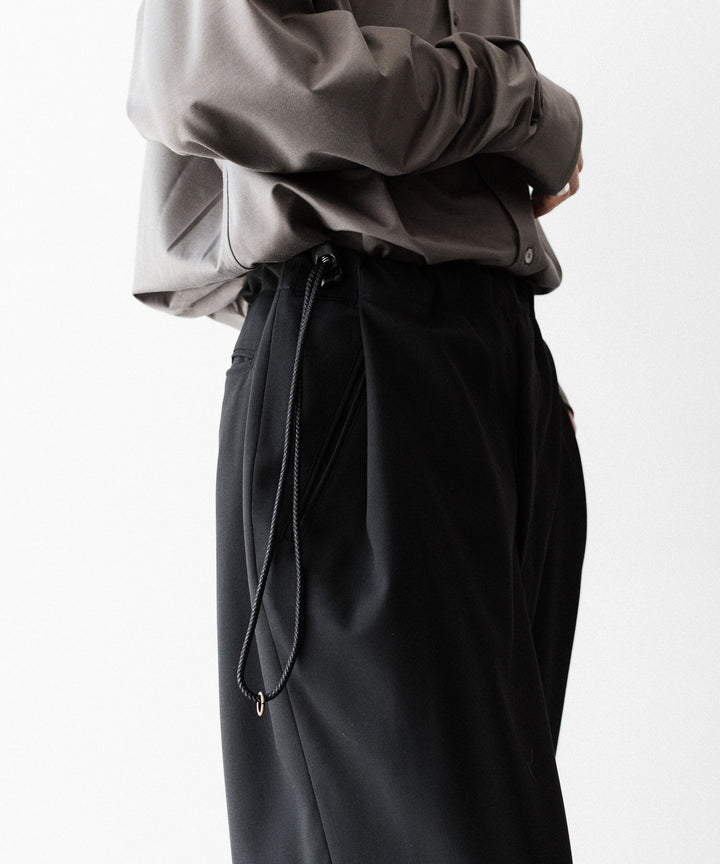ANTHEM A-アンセムエーのWASHABLE WOOL NO-BRAINER PANTSのBLACK公式通販サイトsession福岡セレクトショップ