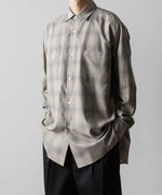 画像をギャラリービューアに読み込む, ssstein(シュタイン)のC/R CHECK OVERSIZED DOWN PAT SHIRT - TAUPE×GREY OMBREの公式通販サイトsession福岡セレクトショップ
