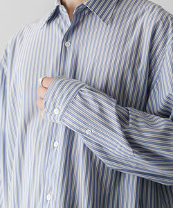 KANEMASA PHIL.】46G STRIPE MODEST SHIRT - SAX BLACK | 公式通販