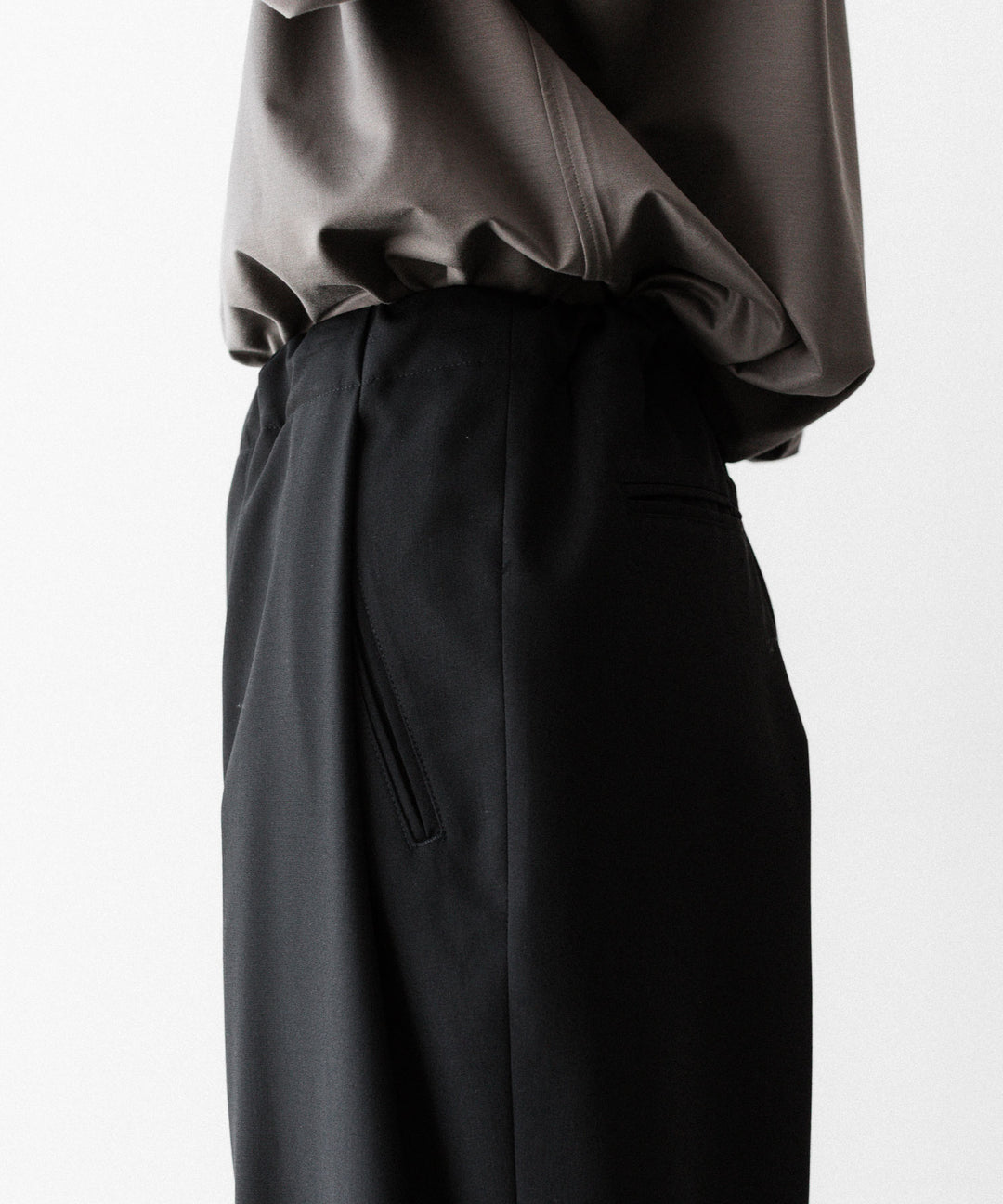ANTHEM A-アンセムエーのWASHABLE WOOL NO-BRAINER PANTSのBLACK公式通販サイトsession福岡セレクトショップ