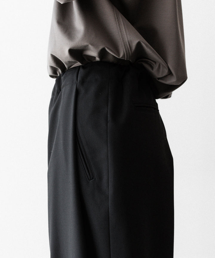 ANTHEM A-アンセムエーのWASHABLE WOOL NO-BRAINER PANTSのBLACK公式通販サイトsession福岡セレクトショップ