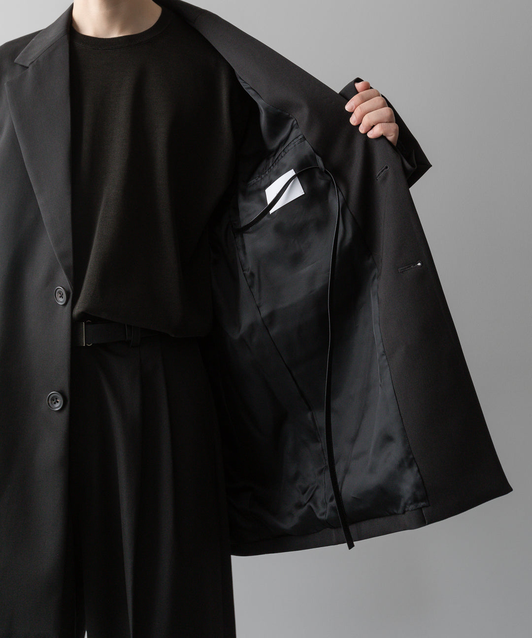 ssstein(シュタイン)の24AWコレクション OVERSIZED SINGLE BREASTED LONG JACKET - DARK CHARCOAL 公式通販サイトsession福岡セレクトショップ