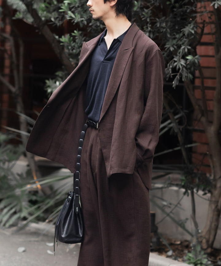 UJOH - ウジョーのPEAKED LAPEL COLLAR SHIRT JKTのCHOCOLATE公式通販サイトsession福岡セレクトショップ