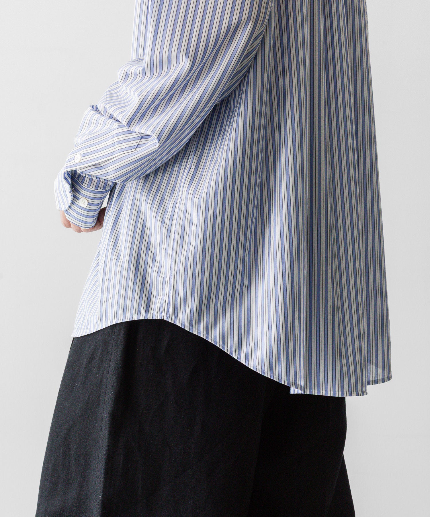 スカーフェイス KANEMASA PHIL.】46G STRIPE MODEST SHIRT - SAX BLACK | 公式通販