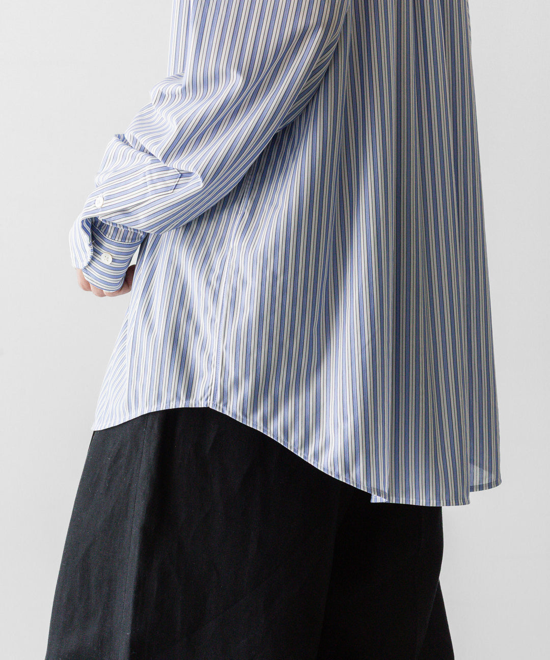 KANEMASA PHIL. カネマサフィルの46G STRIPE MODEST SHIRTのSAX BLACK公式通販session福岡セレクトショップ