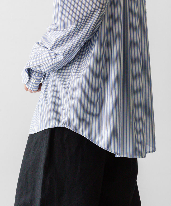 KANEMASA PHIL. カネマサフィルの46G STRIPE MODEST SHIRTのSAX BLACK公式通販session福岡セレクトショップ