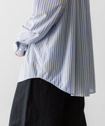 画像をギャラリービューアに読み込む, KANEMASA PHIL. カネマサフィルの46G STRIPE MODEST SHIRTのSAX BLACK公式通販session福岡セレクトショップ
