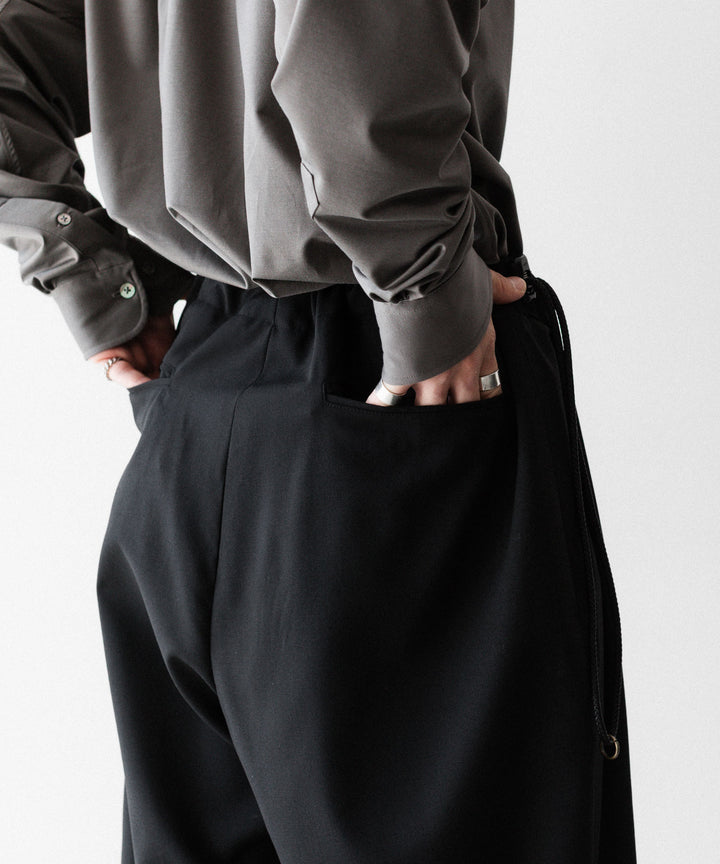 ANTHEM A-アンセムエーのWASHABLE WOOL NO-BRAINER PANTSのBLACK公式通販サイトsession福岡セレクトショップ