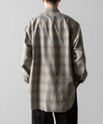 画像をギャラリービューアに読み込む, ssstein(シュタイン)のC/R CHECK OVERSIZED DOWN PAT SHIRT - TAUPE×GREY OMBREの公式通販サイトsession福岡セレクトショップ
