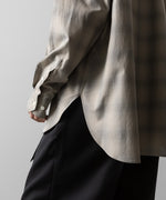 画像をギャラリービューアに読み込む, ssstein(シュタイン)のC/R CHECK OVERSIZED DOWN PAT SHIRT - TAUPE×GREY OMBREの公式通販サイトsession福岡セレクトショップ
