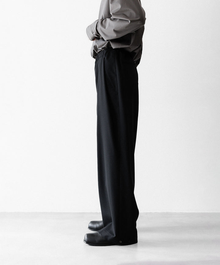 ANTHEM A-アンセムエーのWASHABLE WOOL NO-BRAINER PANTSのBLACK公式通販サイトsession福岡セレクトショップ