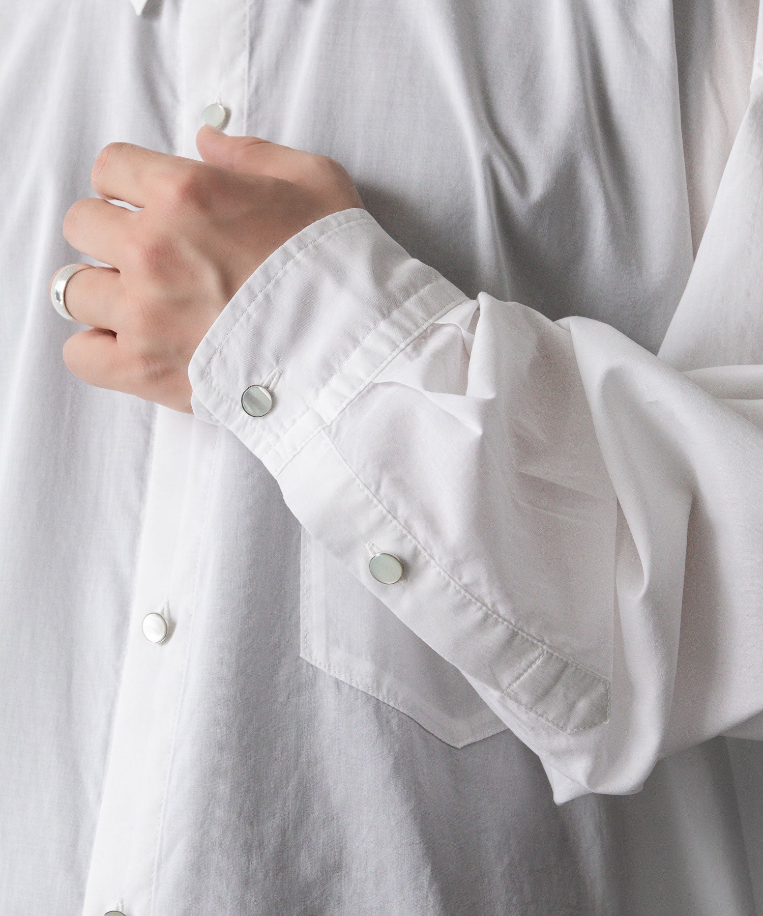 Fujimoto フジモトのWASHED OVER COTTON & SILK SHIRT - WHITEの公式通販サイトsession福岡セレクトショップ