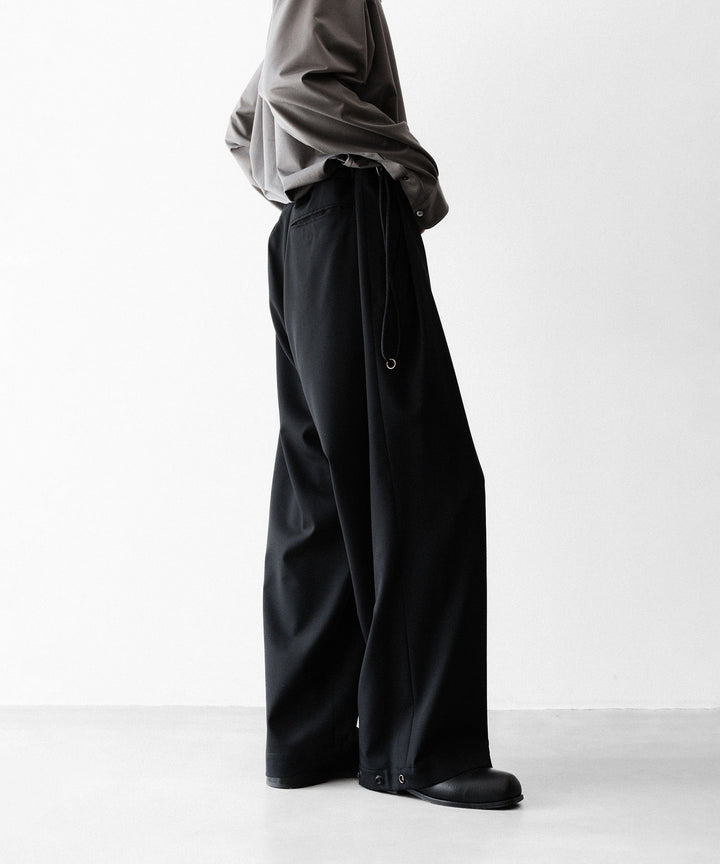 ANTHEM A-アンセムエーのWASHABLE WOOL NO-BRAINER PANTSのBLACK公式通販サイトsession福岡セレクトショップ