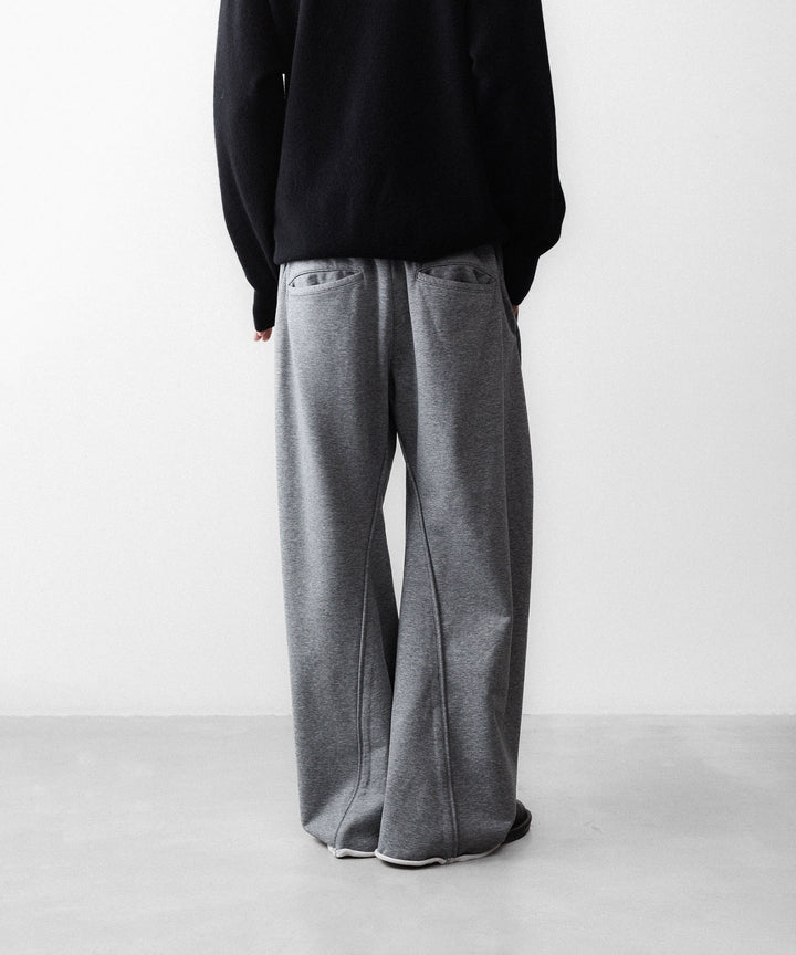 【KANEMASA PHIL.】36G HEATHER DRAPING PANTS - CHARCOAL DYE