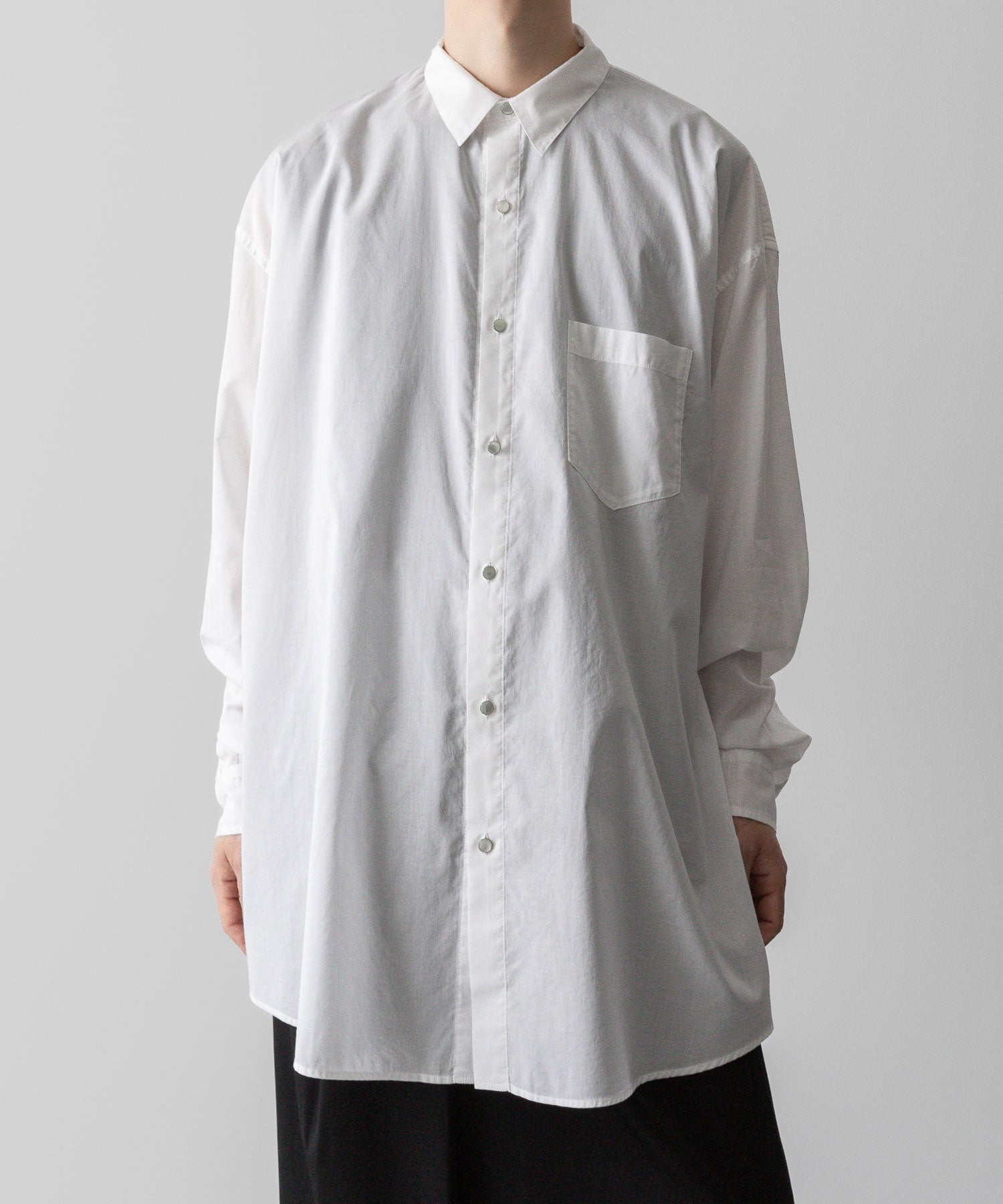 Fujimoto フジモトのWASHED OVER COTTON & SILK SHIRT - WHITEの公式通販サイトsession福岡セレクトショップ