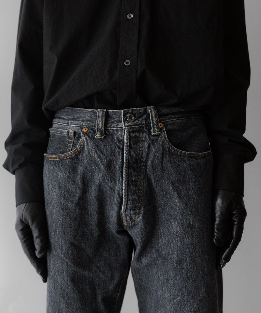 【INTÉRIM】インテリムの大戦モデルジーンズ VINTAGE WWII 1943 HEAVY KIBATA SHUTTLE DENIM JEANS - U.BLACK 公式通販サイトsession福岡セレクトショップ