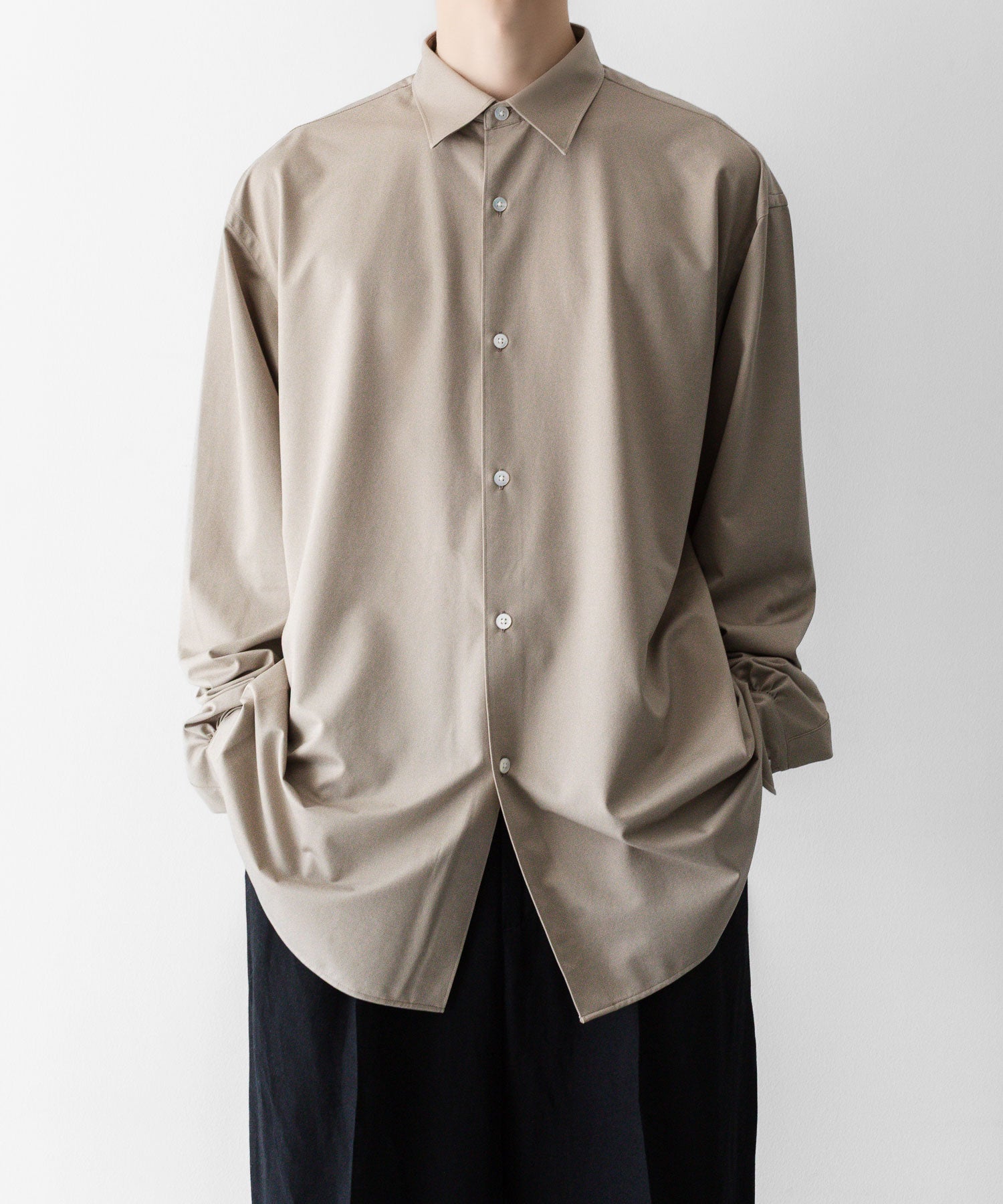【KANEMASA PHIL.】46G MODEST SHIRTS KANEMASA PHIL.】46G MODEST SHIRT - BEIGE | 公式通販サイト session