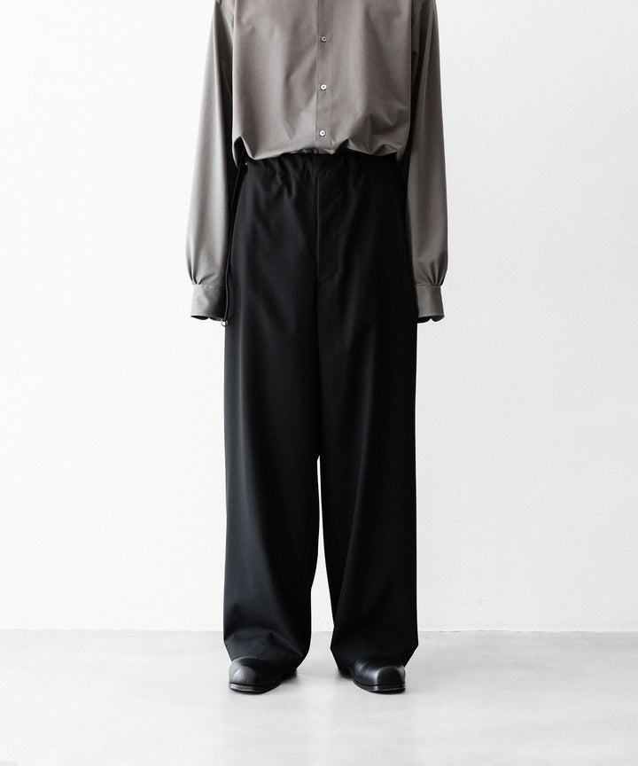 ANTHEM A-アンセムエーのWASHABLE WOOL NO-BRAINER PANTSのBLACK