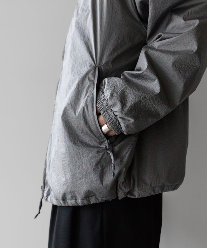 stein(シュタイン)の23AWコレクションWINDBREAKER STAND COLLAR JACKETのSILVER 公式通販サイトsession福岡セレクトショップ