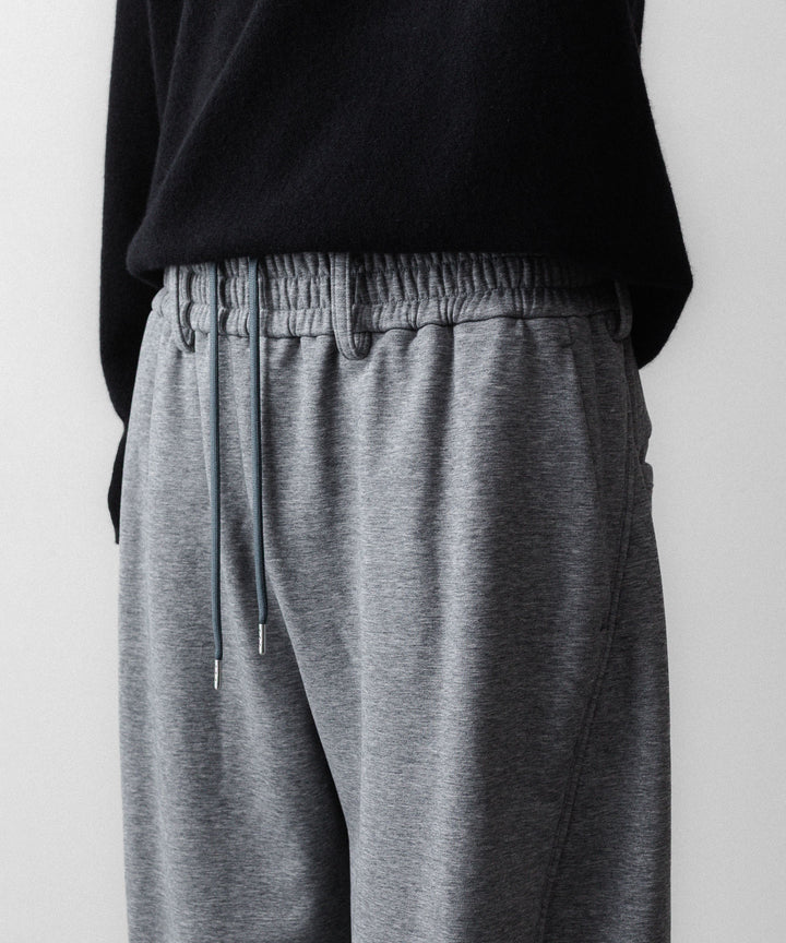 【KANEMASA PHIL.】36G HEATHER DRAPING PANTS - CHARCOAL DYE