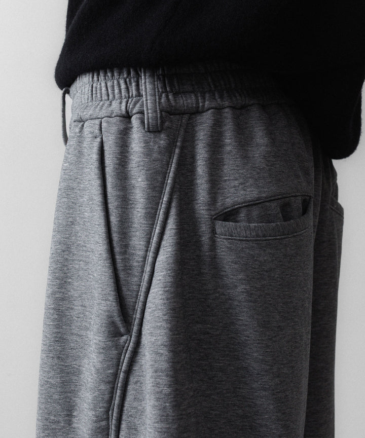 【KANEMASA PHIL.】36G HEATHER DRAPING PANTS - CHARCOAL DYE