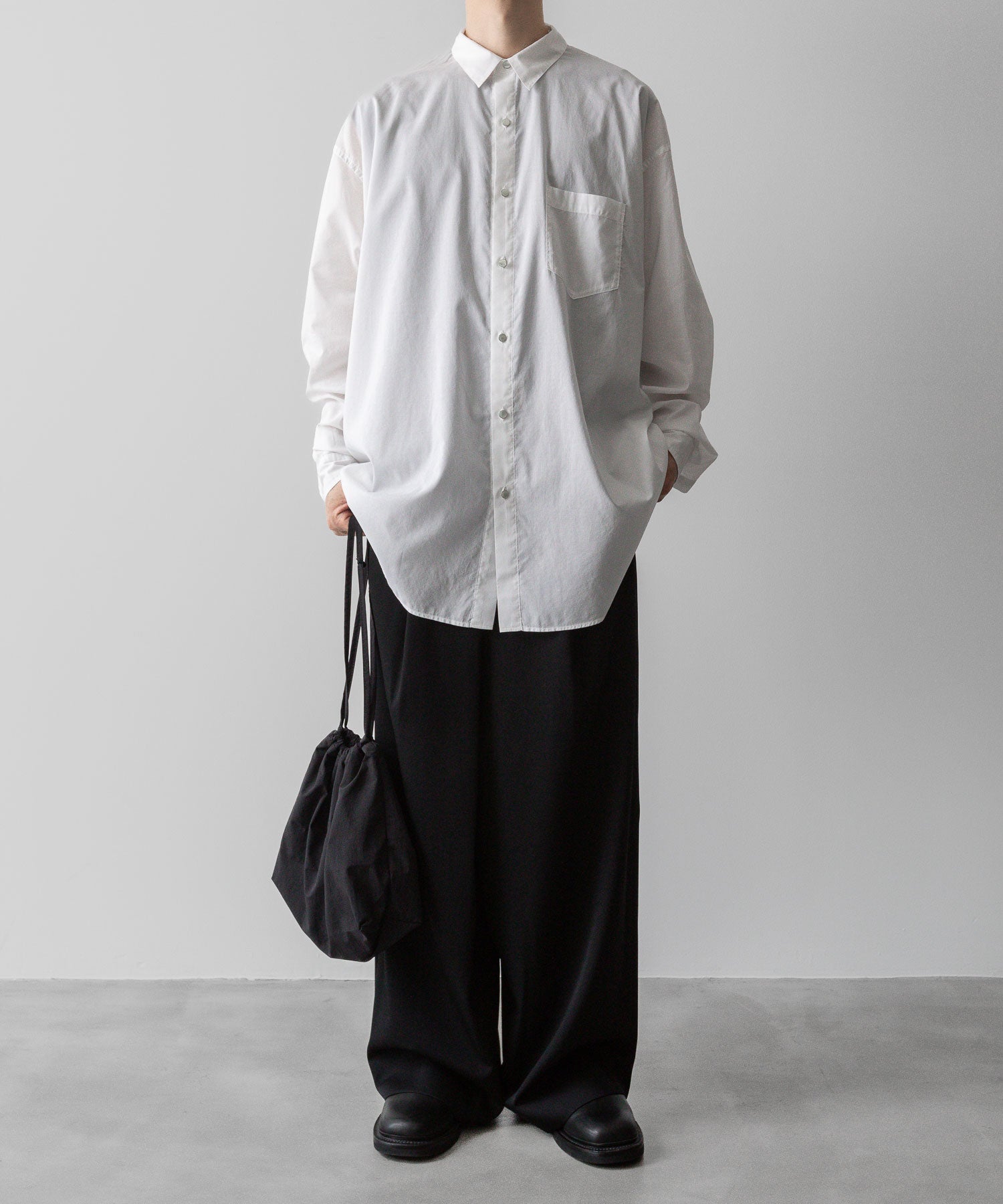 Fujimoto フジモトのWASHED OVER COTTON & SILK SHIRT - WHITEの公式通販サイトsession福岡セレクトショップ