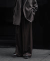 【ssstein】EXTRA WIDE TROUSERS (2/60 WOOL GABARDINE) - MILITARY KHAKI