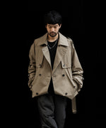 画像をギャラリービューアに読み込む, ssstein(シュタイン)の24AWコレクション LAYERED SHORT TRENCH COAT - BEIGE 公式通販サイトsession福岡セレクトショップ
