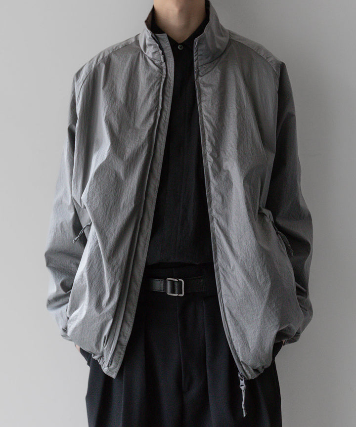 stein(シュタイン)の23AWコレクションWINDBREAKER STAND COLLAR JACKETのSILVER 公式通販サイトsession福岡セレクトショップ