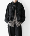 【ANTHEM A】DOCKING NYLON SHORT BLOUSON - BLACK