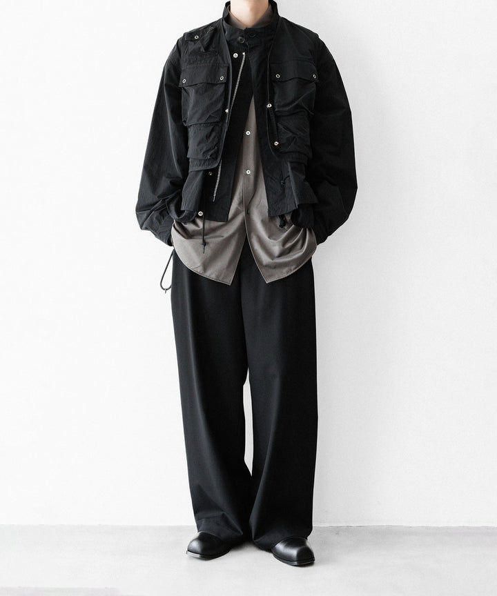 ANTHEM A-アンセムエーのWASHABLE WOOL NO-BRAINER PANTSのBLACK公式通販サイトsession福岡セレクトショップ