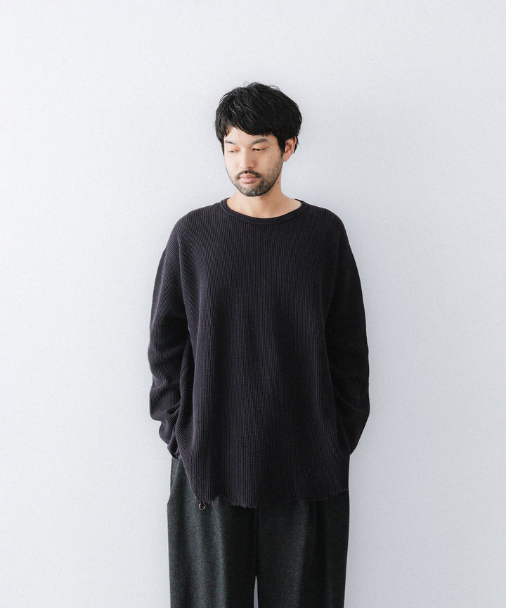 concause-コンコースのWAFFLE SHIRTのBLACK公式通販サイトsession福岡セレクトショップ