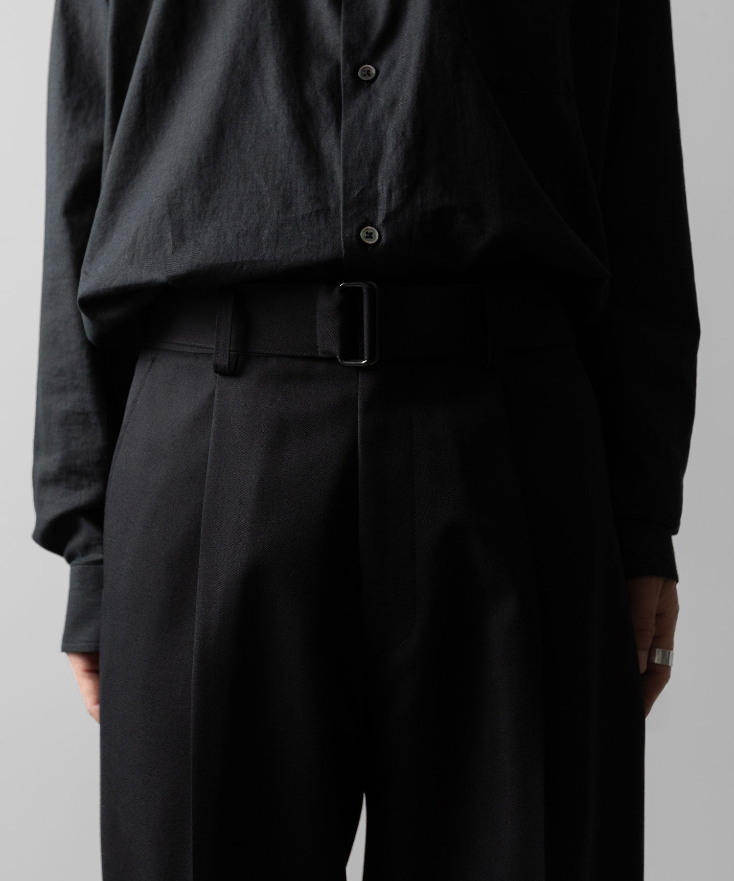 ssstein(シュタイン)のBELTED WIDE TROUSERS - BLACKの公式通販サイトsession福岡セレクトショップ