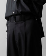 画像をギャラリービューアに読み込む, ssstein(シュタイン)のBELTED WIDE TROUSERS - BLACKの公式通販サイトsession福岡セレクトショップ
