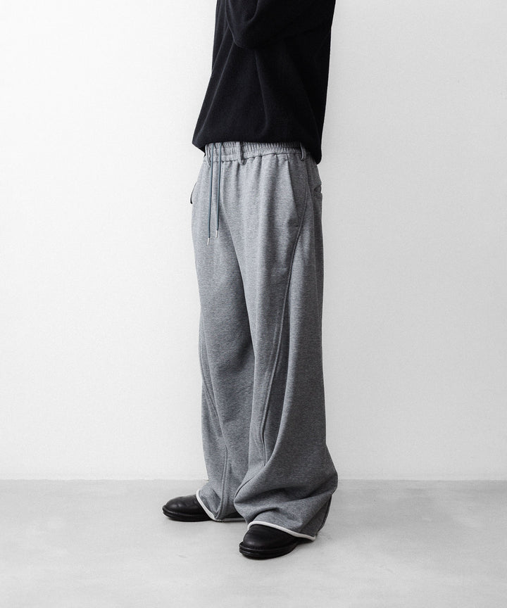 【KANEMASA PHIL.】36G HEATHER DRAPING PANTS - CHARCOAL DYE