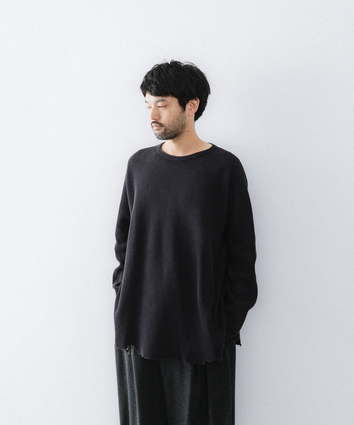 concause-コンコースのWAFFLE SHIRTのBLACK公式通販サイトsession福岡セレクトショップ