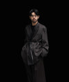 【ssstein】OVERSIZED DOUBLE LAPELED JACKET - GREY KHAKI