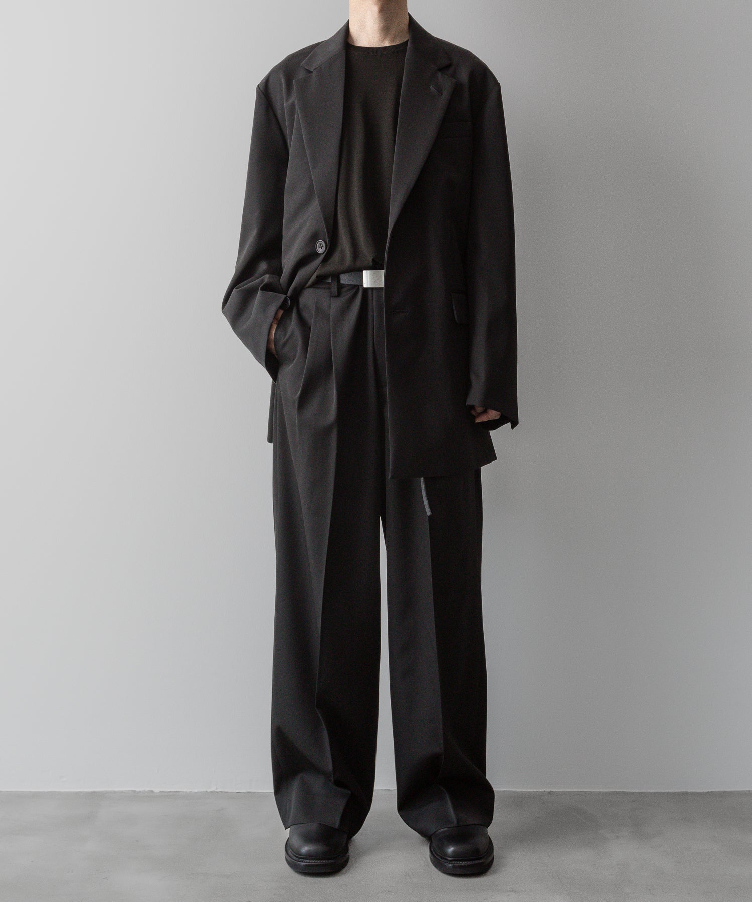 ssstein(シュタイン)の24AWコレクション OVERSIZED SINGLE BREASTED LONG JACKET - DARK CHARCOAL 公式通販サイトsession福岡セレクトショップ