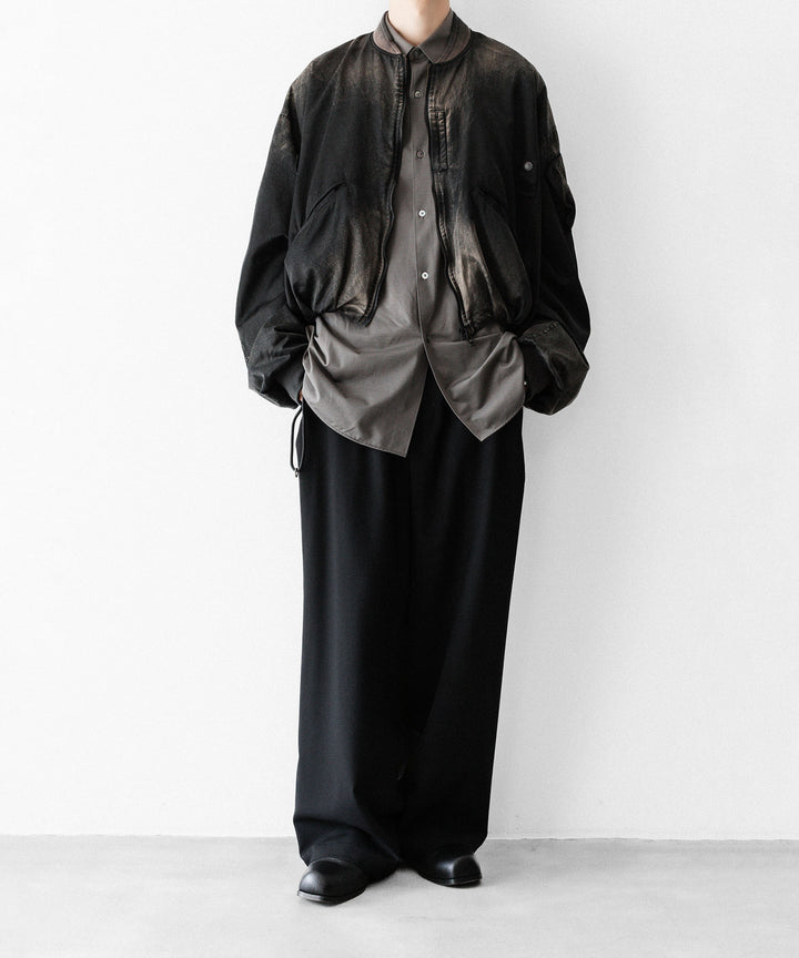 ANTHEM A-アンセムエーのWASHABLE WOOL NO-BRAINER PANTSのBLACK公式通販サイトsession福岡セレクトショップ
