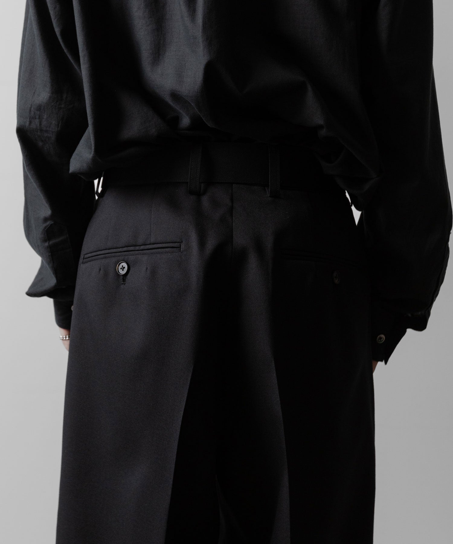 ssstein(シュタイン)のBELTED WIDE TROUSERS - BLACKの公式通販サイトsession福岡セレクトショップ