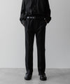 【ANTHEM A】SPONGY TWILL SLIM STRETCH PANTS - BLACK