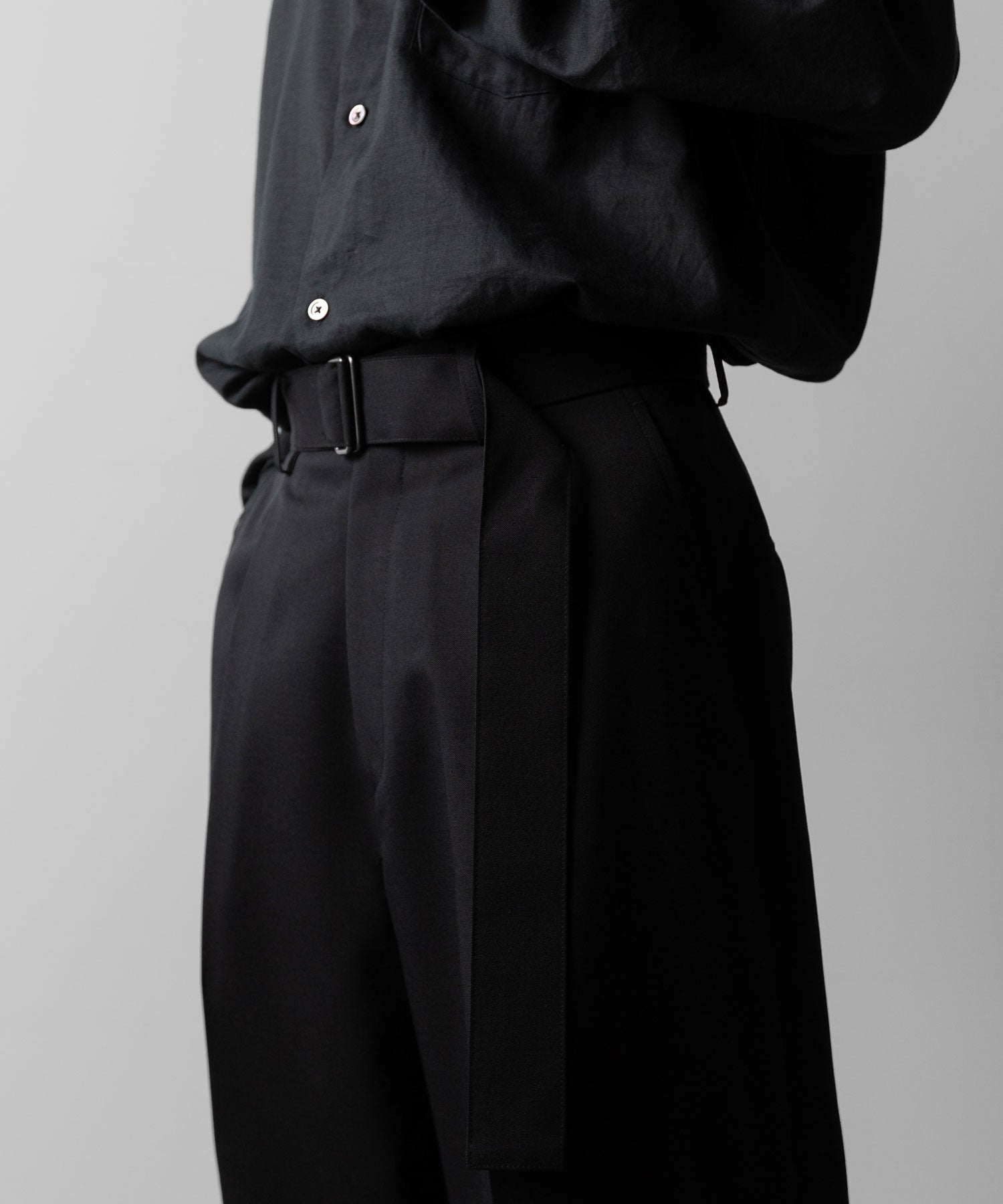 ssstein(シュタイン)のBELTED WIDE TROUSERS - BLACKの公式通販サイトsession福岡セレクトショップ