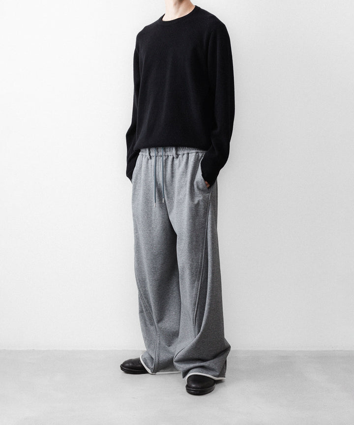 【KANEMASA PHIL.】36G HEATHER DRAPING PANTS - CHARCOAL DYE