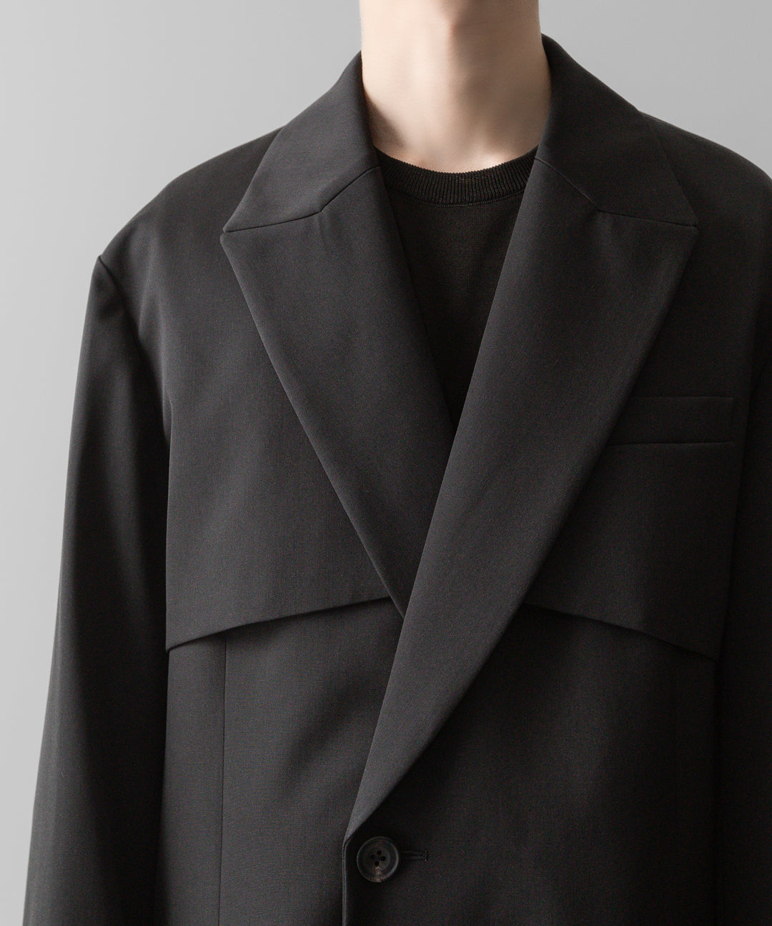 ssstein(シュタイン)の24AWコレクション OVERSIZED LAPELED COMBINATION JACKET - DARK CHARCOAL 公式通販サイトsession福岡セレクトショップ