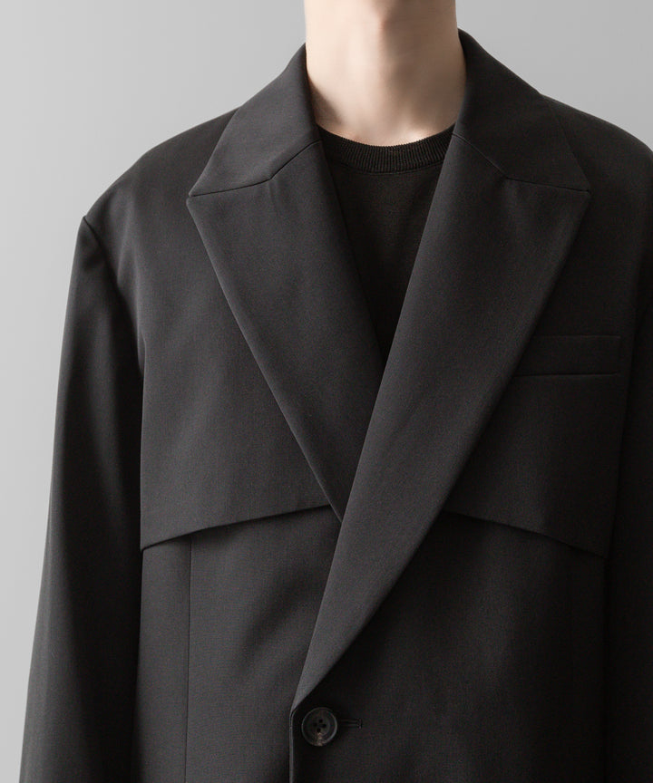 ssstein(シュタイン)の24AWコレクション OVERSIZED LAPELED COMBINATION JACKET - DARK CHARCOAL 公式通販サイトsession福岡セレクトショップ